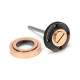Polished Bronze Art Deco Bathroom Thumbturn Set