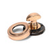 Polished Bronze Art Deco Bathroom Thumbturn Set