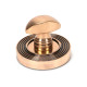 Polished Bronze Beehive Bathroom Thumbturn Set