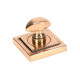 Polished Bronze Square Bathroom Thumbturn Set