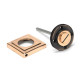 Polished Bronze Square Bathroom Thumbturn Set