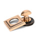 Polished Bronze Square Bathroom Thumbturn Set
