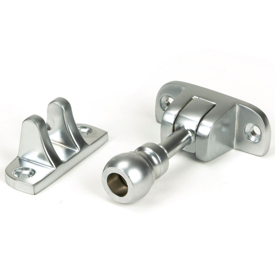 Mushroom Brighton Fastener - Satin Chrome