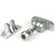Mushroom Brighton Fastener - Satin Chrome