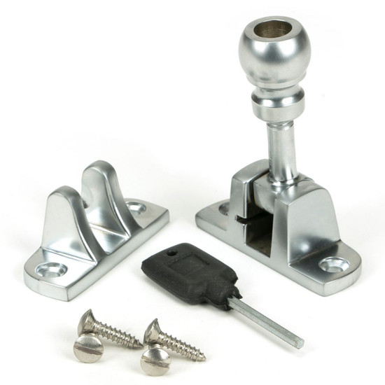 Mushroom Brighton Fastener - Satin Chrome
