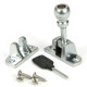 Mushroom Brighton Fastener - Satin Chrome
