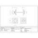 Satin Marine Stainless Steel Square Bathroom Thumbturn