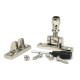 Polished Nickel Mushroom Brighton Fastener - Narrow (Square)