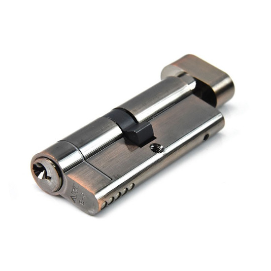40/40 Keyed Alike Euro Cylinder Thumbturn - Polished Bronze Finish Seconds