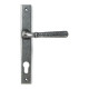 Blacksmith Pewter Patina Hammered Newbury Slimline Espag. Lock Set