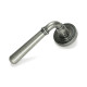 Blacksmith Pewter Patina Newbury Lever on Rose Set (Art Deco)