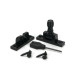 Black Beehive Brighton Fastener - Narrow (Square)