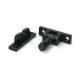 Black Mushroom Brighton Fastener - Narrow (Square)