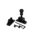 Black Mushroom Brighton Fastener (Radiused)