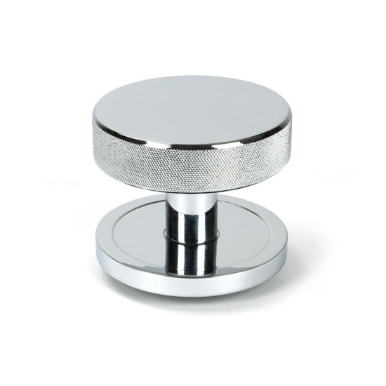 Polished Chrome Brompton Centre Door Knob (Plain)