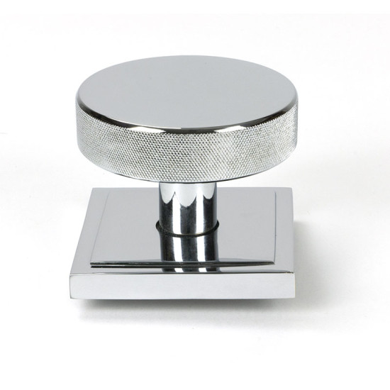 Polished Chrome Brompton Centre Door Knob (Square)