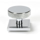 Polished Chrome Brompton Centre Door Knob (Square)