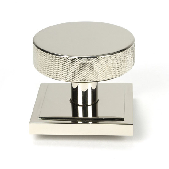 Polished Nickel Brompton Centre Door Knob (Square)