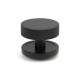 Matt Black Brompton Centre Door Knob (Plain)