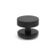 Matt Black Brompton Centre Door Knob (Art Deco)