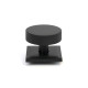 Matt Black Brompton Centre Door Knob (Square)