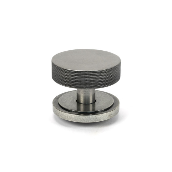 Pewter Brompton Centre Door Knob (Art Deco)