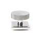 Polished Marine SS (316) Brompton Centre Door Knob (Square)