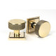 Aged Brass Brompton Mortice/Rim Knob Set (Square)