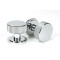 Polished Chrome Brompton Mortice/Rim Knob Set (Art Deco)