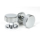 Polished Chrome Brompton Mortice/Rim Knob Set (Art Deco)