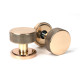 Polished Bronze Brompton Mortice/Rim Knob Set (Art Deco)