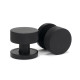 Matt Black Brompton Mortice/Rim Knob Set (Plain)