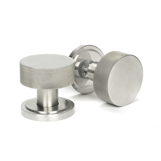 Satin Marine SS (316) Brompton Mortice/Rim Knob Set (Art Deco)