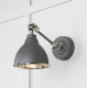Smooth Nickel Brindley Wall Light in Bluff