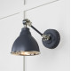 Smooth Nickel Brindley Wall Light in Slate