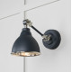 Smooth Nickel Brindley Wall Light in Soot