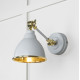 Smooth Brass Brindley Wall Light in Birch