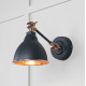 Hammered Copper Brindley Wall Light in Soot