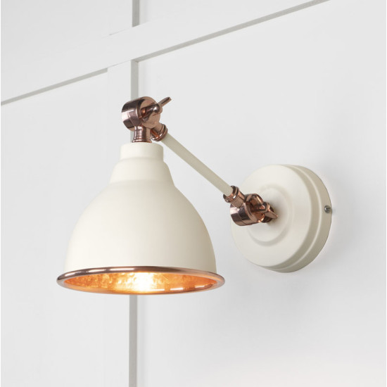 Hammered Copper Brindley Wall Light in Teasel