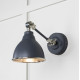 Hammered Nickel Brindley Wall Light in Slate