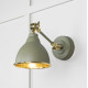 Hammered Brass Brindley Wall Light in Tump