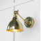 Hammered Brass Brindley Wall Light