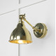 Hammered Brass Brindley Wall Light