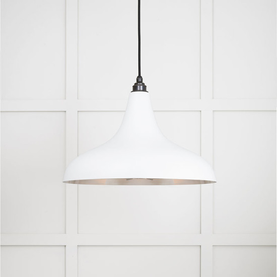 Smooth Nickel Frankley Pendant Light  in Flock