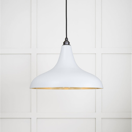 Smooth Brass Frankley Pendant Light  in Birch