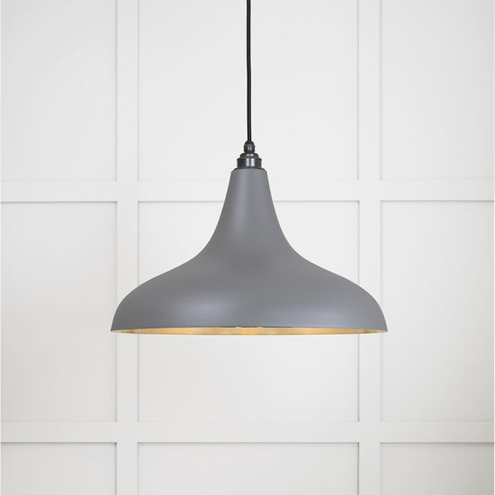 Smooth Brass Frankley Pendant Light  in Bluff