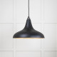Smooth Brass Frankley Pendant Light  in Elan Black