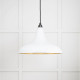 Smooth Brass Frankley Pendant Light  in Flock