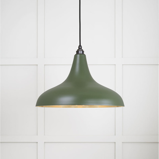 Smooth Brass Frankley Pendant Light  in Heath