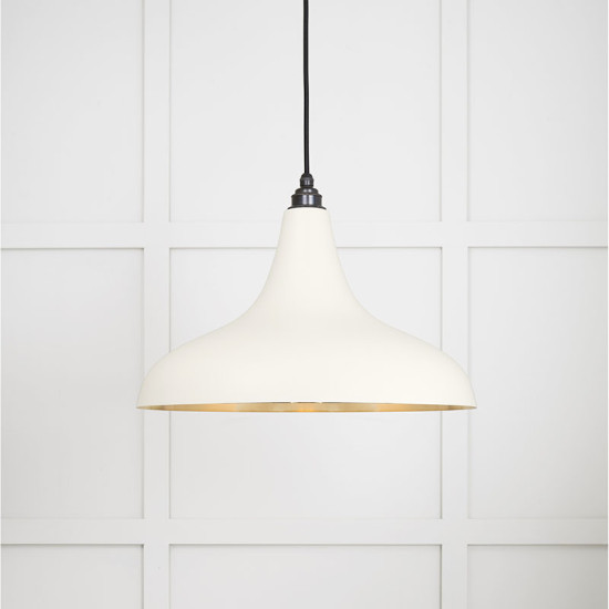 Smooth Brass Frankley Pendant Light  in Teasel